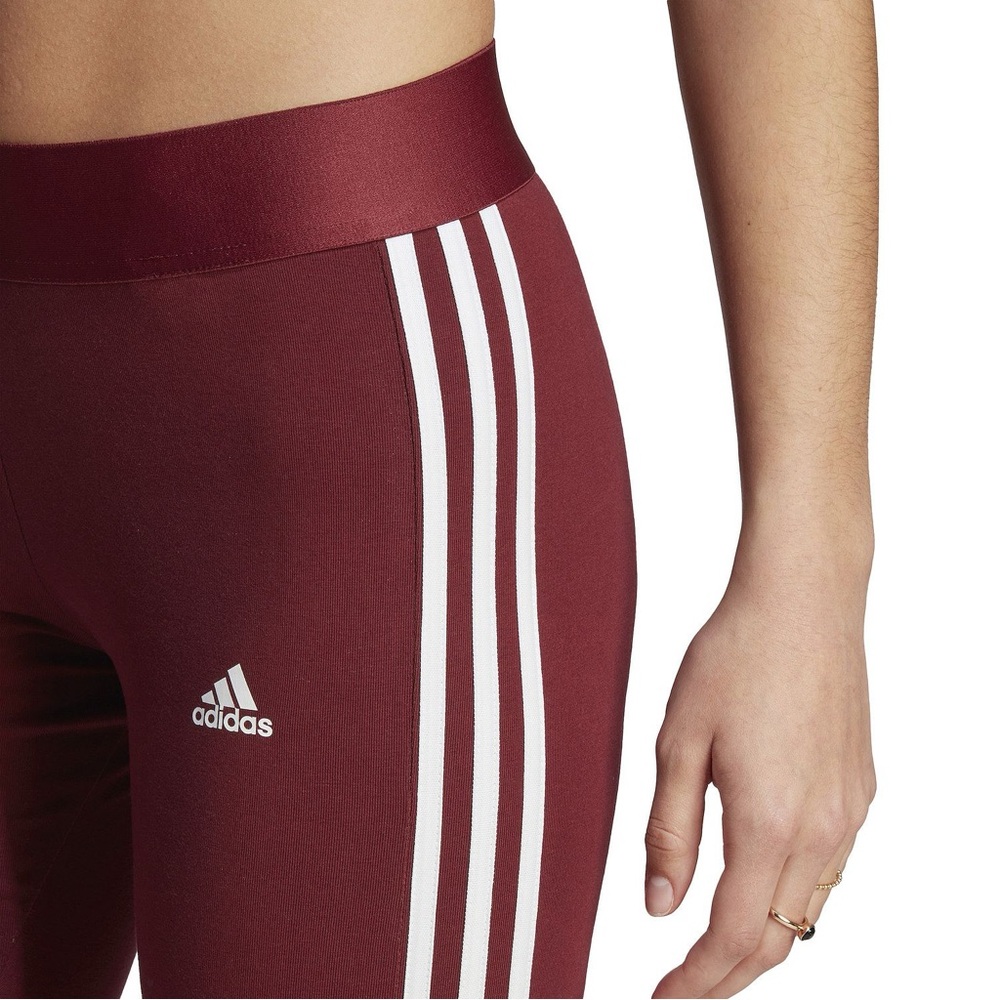 Adidas Women's Green 3 three stripe active Leggings plus size women 2X NEW NWT - Picture 4 of 8